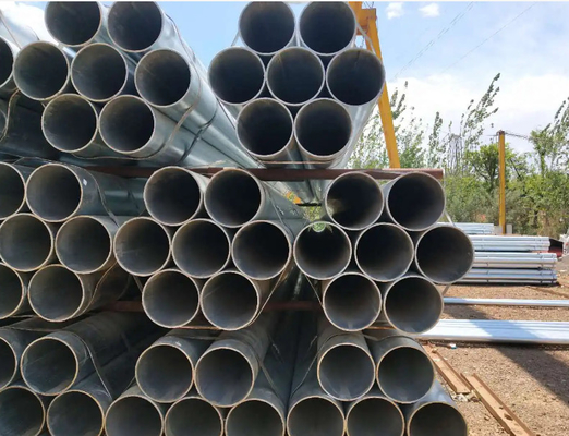 ASTM GI Steel Material BS أنابيب الصلب المجلفن المستديرة للبناء