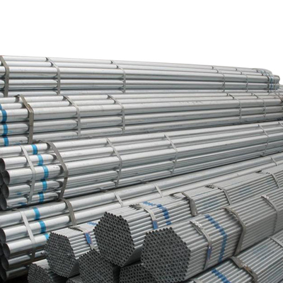 Q195 / Q235 / Q345 GI Steel Pipe ERW أنبوب فولاذي مجلفن بالغمس الساخن